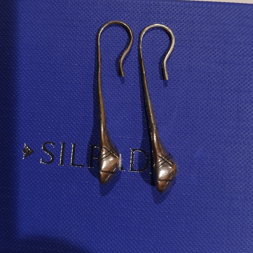 ✨️Silpada Falling Star Cubic Zirconia Earrings in Sterling Silver ✨️ - Picture 8 of 15